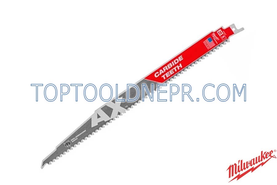 Пиляльне полотно з дерева з цвяхами Milwaukee Sawzall Ax Carbide Teeth 300 мм (48005227)48005227
