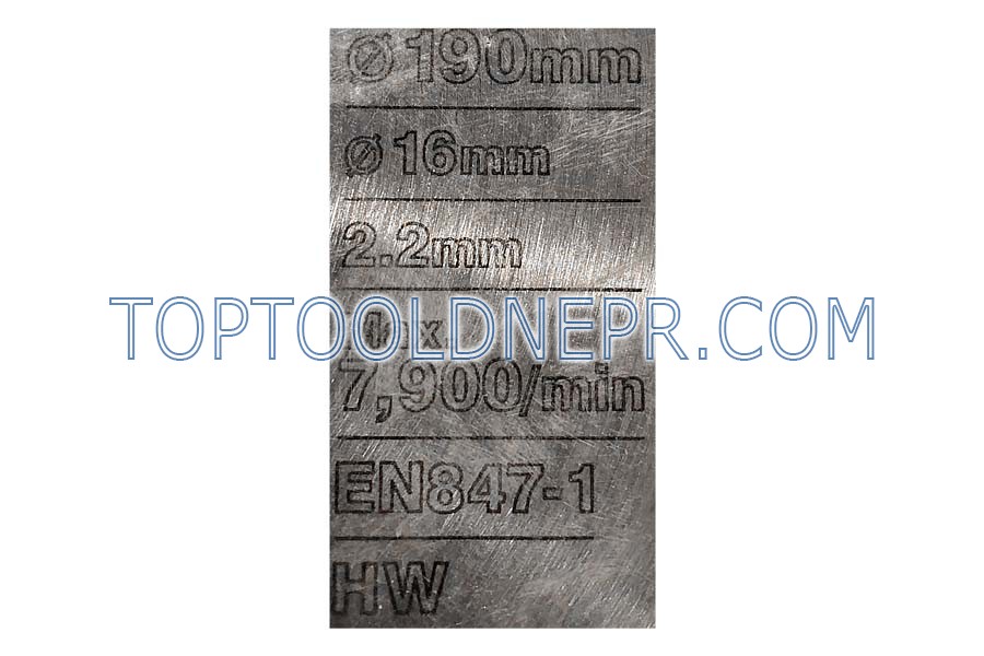 Пиляльний диск RYOBI 190х16х24Z CSB190A1 фірмовий