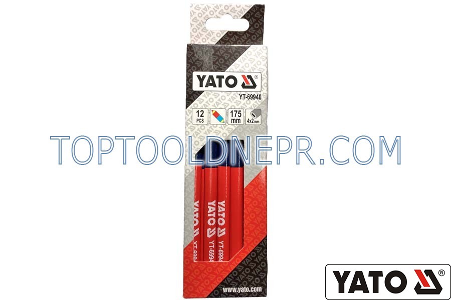 Олівець столярний YATO YT-69940 175 мм 12 шт