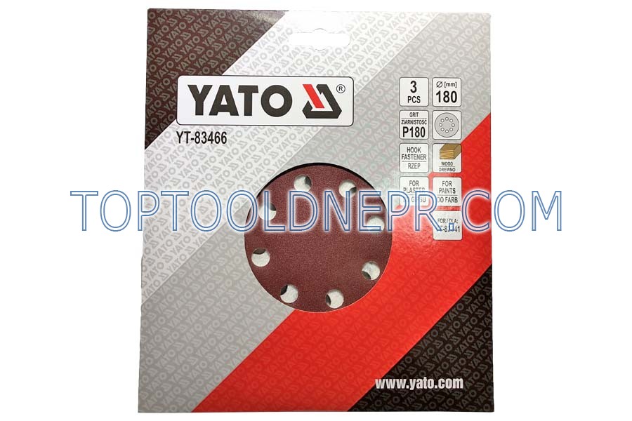 Наждачний папір YATO 180мм. P180 3шт.