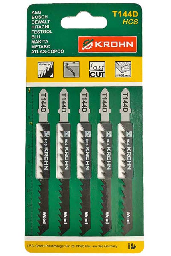 Пилки для лобзика KROHN 144D 5шт.