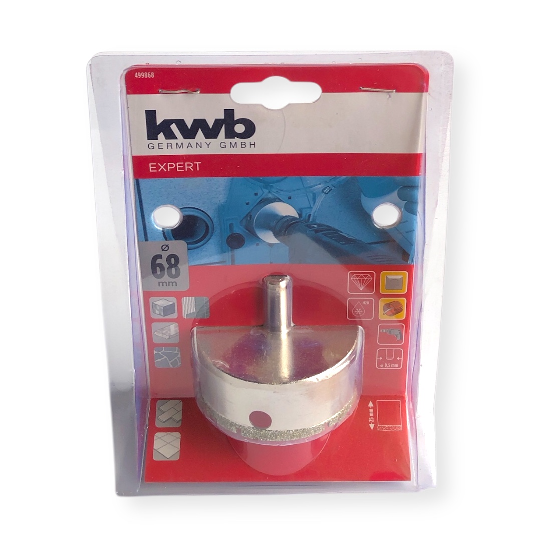 Коронка для кераміки на дриль KWB 68 мм
