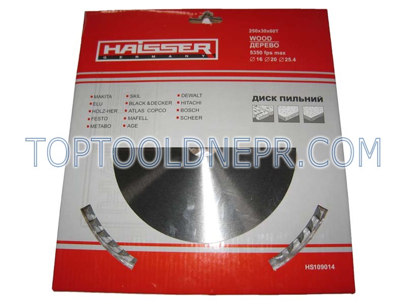 Пиляльний диск HAISSER 250х30х60зубов