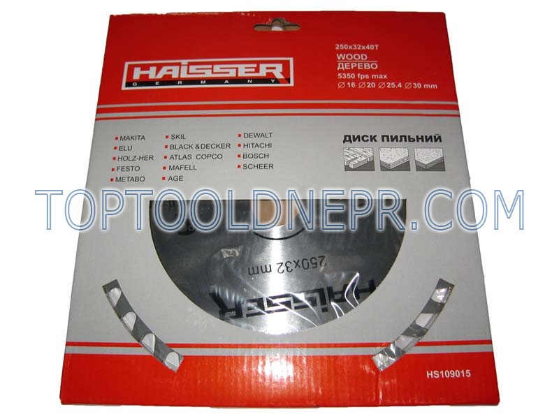 Пиляльний диск HAISSER 250х32х40зубов