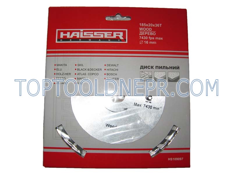 Пиляльний диск HAISSER 185х20х36зубов