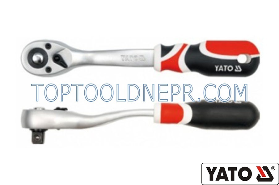 Трещітка YATO з шарніром і вигнутой ручкою YATO, M=1/2"(12,7 мм), L=255 мм