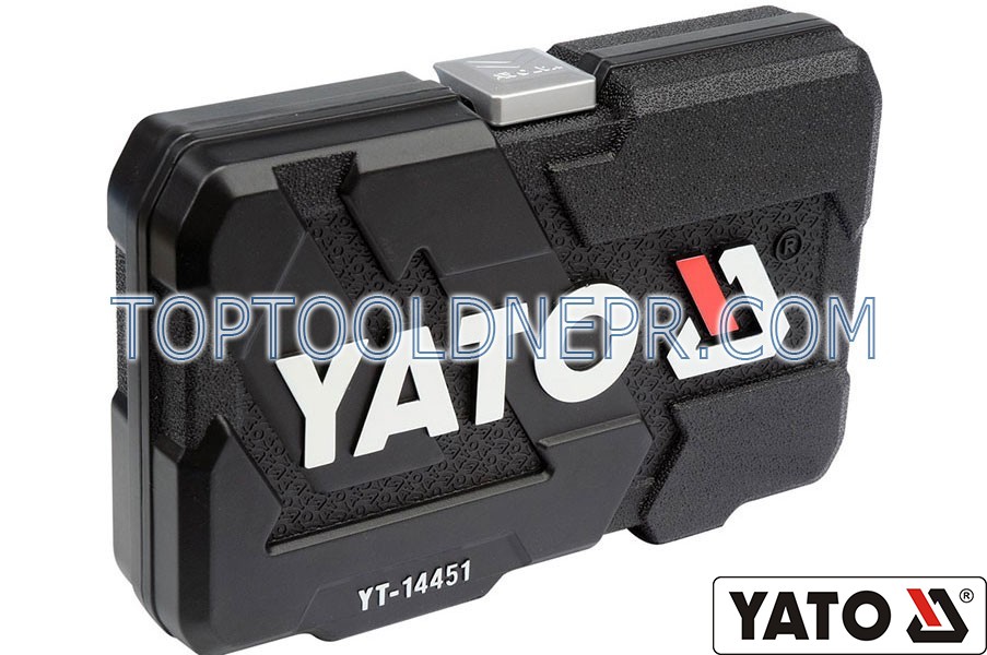 Набір торцевих головок YATO 1/4", М=4-13 мм з інстр-мі, хром-ванад., 23 шт.