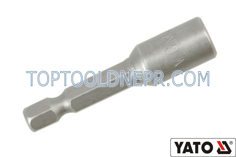 Насадка торцева 6-гр. магнітна YATO на кв. 1/4" 6х48мм CrV