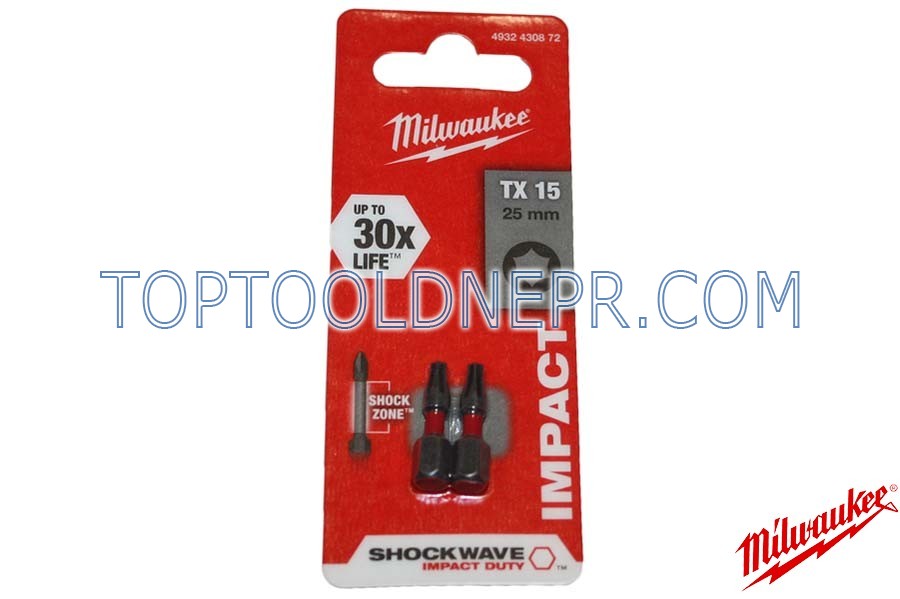 Біта Milwaukee TX15 25мм 2шт 4932430872