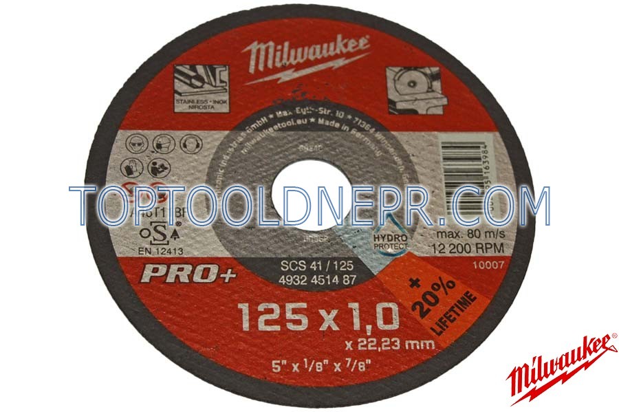 Круг відрізний по металу Milwaukee 125х1, 4932451487