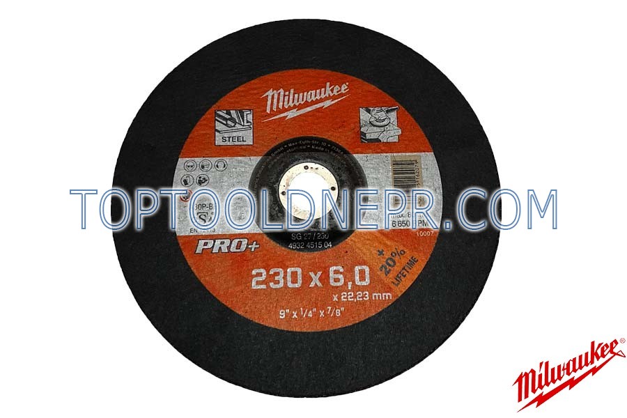 Круг зачисний по металу Milwaukee 230х6