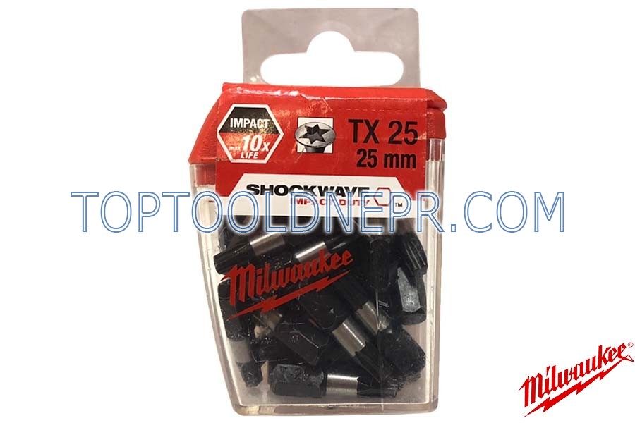 Біта Milwaukee TX25 25мм 25шт 10XLife