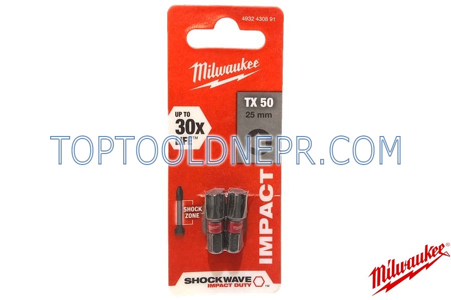 Біта Milwaukee TX50 25мм 2шт