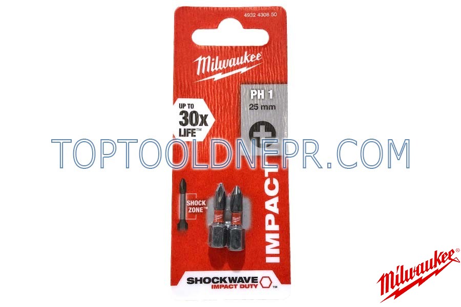 Бита Milwaukee PH1 25мм 2шт