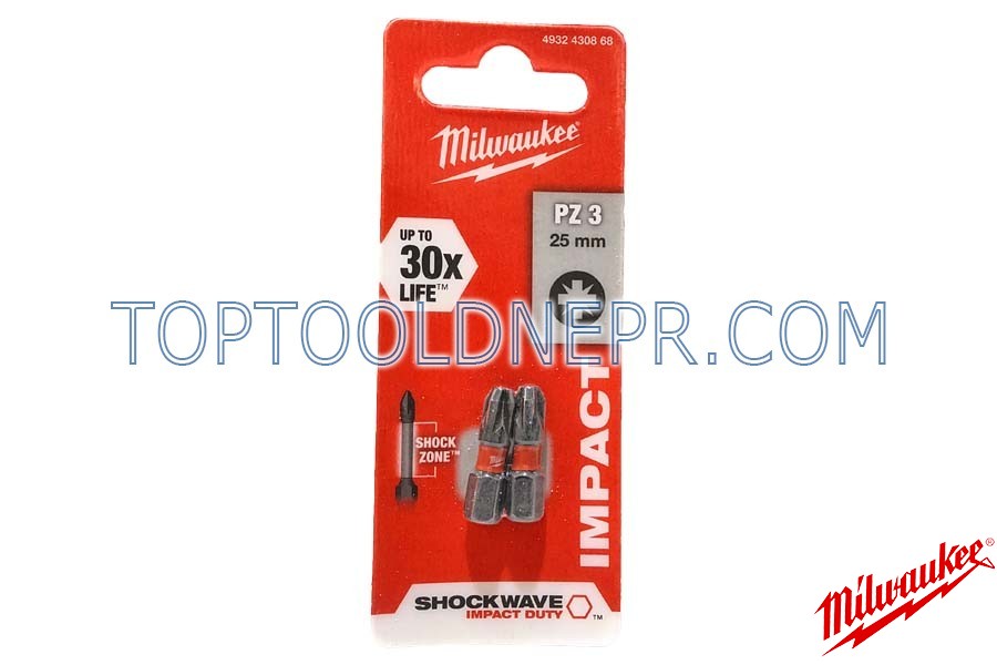Біта Milwaukee PZ3 25мм 2шт 4932430868