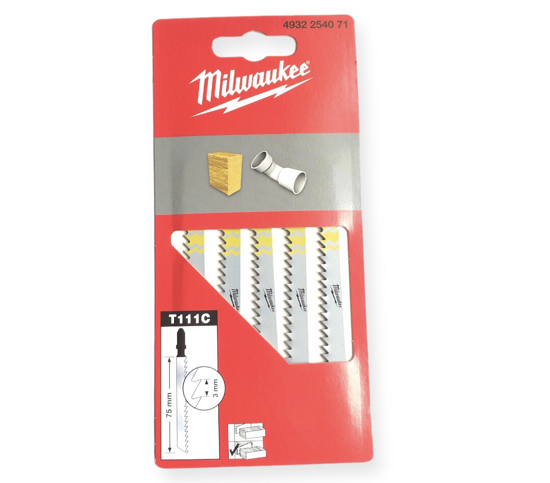 Пилки для лобзика по дереву Milwaukee T 111 C, 5 шт. 4932254071